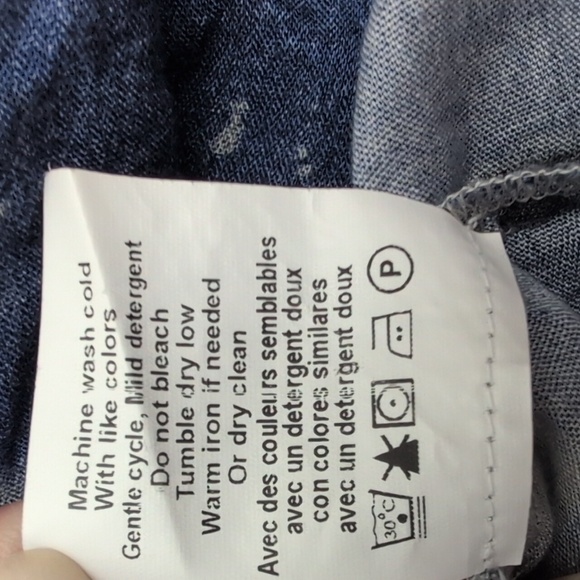 Wendy Bellissimo Blue and Grey Tie Dye Maxi Maternity Dress Women’s size Small - Picture 6 of 7